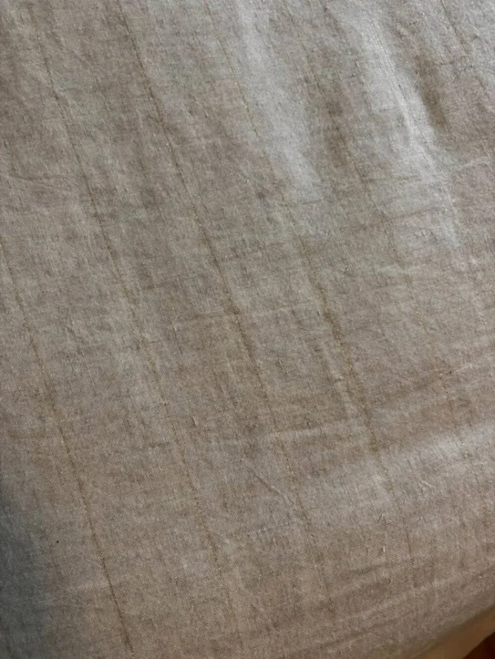 Crate & Barrel Linen Lurex Striped Full/Queen Duvet Cover Set. 2 Shams. FLAW